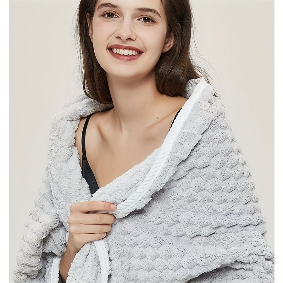 1pc Adult Microfiber Bath Towel Set - Super Absorbent&Soft Waffle Weave, Quick Drying, Polyester\u002FPolyamide Blend, Fragrance Free for Daily Use, Spa, Fitness, Travel