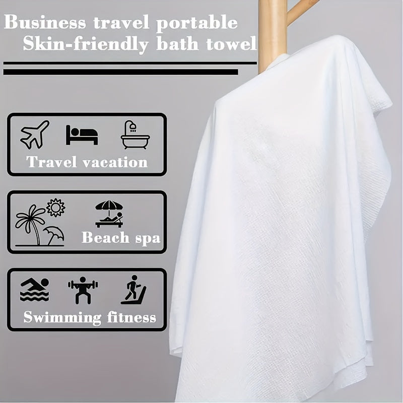 1pc Portable Disposable Bath Towels, With 3 Different Sizes, Larger And Thicker, Individually Packaged, Comfortable For Bathing, Highly Absorbent, Suitable For Business Trips, Families, Gyms, Offices, Vacations, And Camping,Travel Essentials