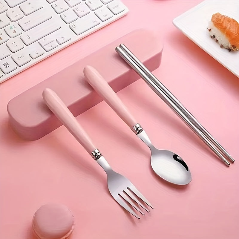 3-In-1 Travel Cutlery Set: with Storage Box - Great for Picnics, Camping And Everyday Use!