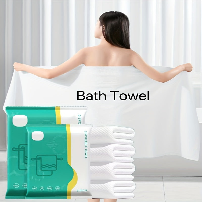 1pc Portable Disposable Bath Towels, With 3 Different Sizes, Larger And Thicker, Individually Packaged, Comfortable For Bathing, Highly Absorbent, Suitable For Business Trips, Families, Gyms, Offices, Vacations, And Camping,Travel Essentials