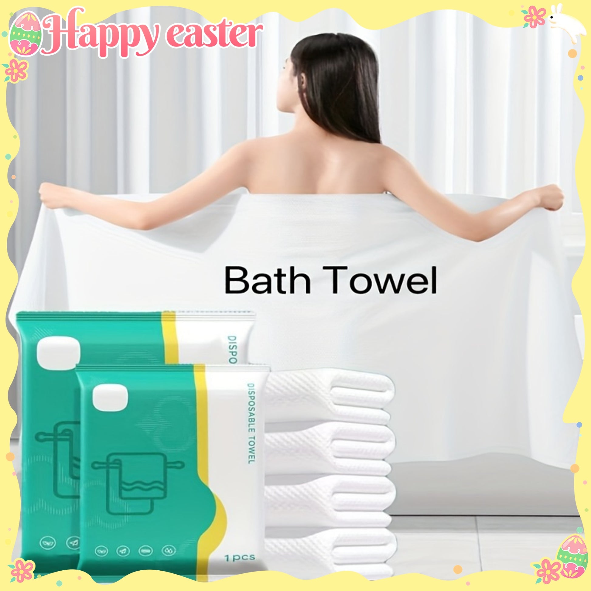 1pc Portable Disposable Bath Towels, With 3 Different Sizes, Larger And Thicker, Individually Packaged, Comfortable For Bathing, Highly Absorbent, Suitable For Business Trips, Families, Gyms, Offices, Vacations, And Camping,Travel Essentials