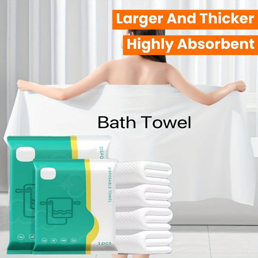 1pc Portable Disposable Bath Towels, With 3 Different Sizes, Larger And Thicker, Individually Packaged, Comfortable For Bathing, Highly Absorbent, Suitable For Business Trips, Families, Gyms, Offices, Vacations, And Camping,Travel Essentials