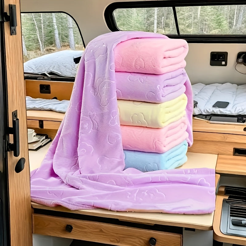 Super Soft Microfiber Bath Towel, Highly Absorbent and Quick Drying Design with Cute Bear Pattern, Suitable for Bathroom, Shower, Swimming Pool and Beach - 200g Thickened Microfiber Cloth